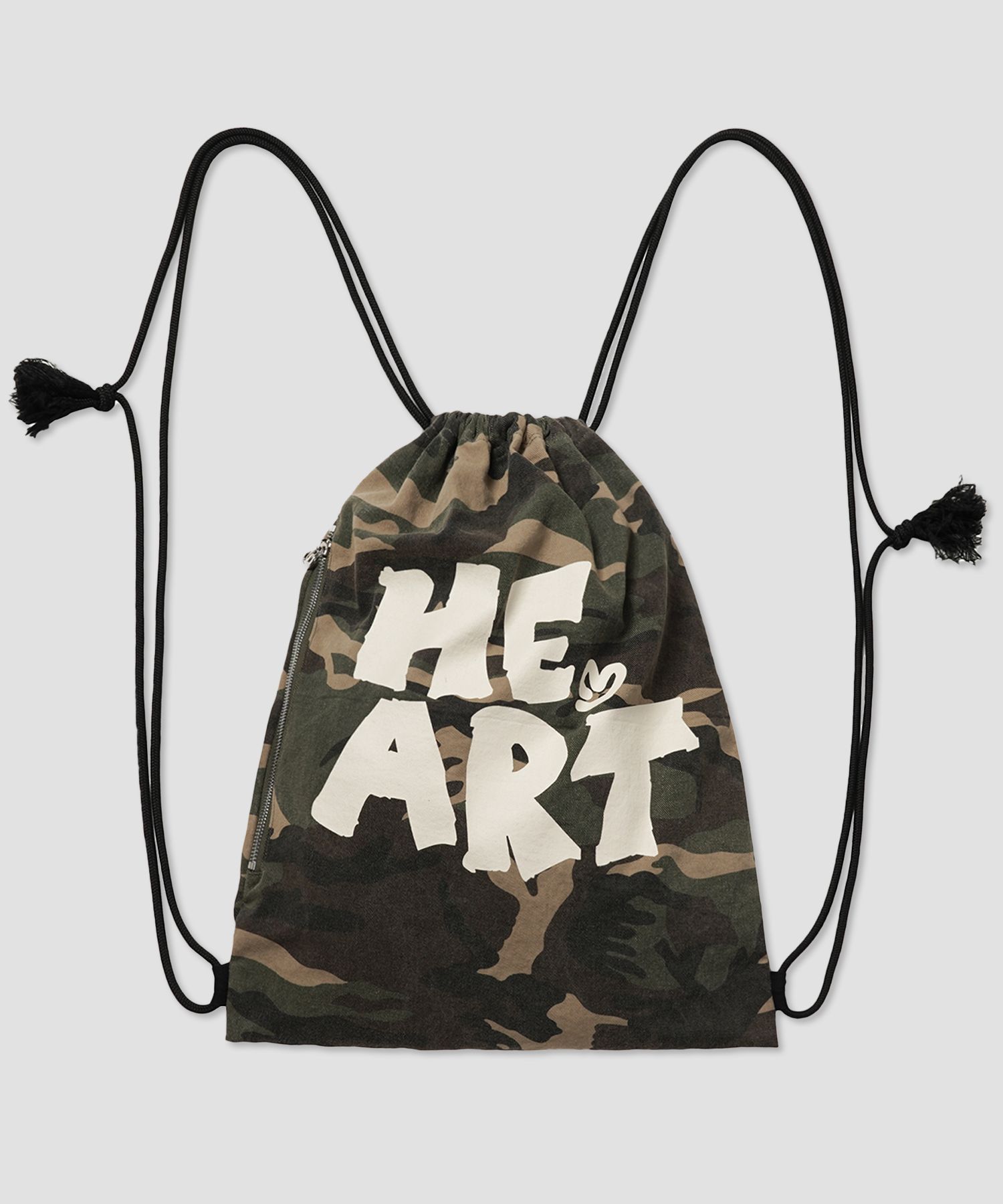 【MIMTHEWARDROBE】 One Heart String Gym Sack / 追跡付 MUSINSA公式 | MIMTHEWARDROBE One Heart String Gym Sack_Charcoal