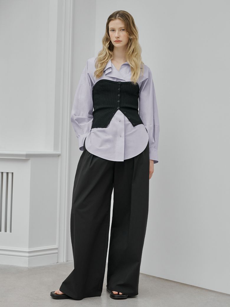 TUCK BALLON WIDE PANTS_YB4LP03