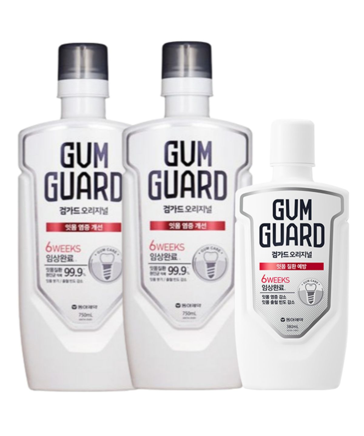 검가드(GUMGUARD) 오리지널 750ml 2개+380ml 1개