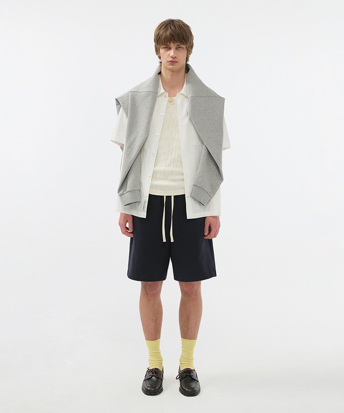 던스트 포 맨(DUNST FOR MEN) CLASSIC SWEAT SHORTS_UNISEX_UDPA5B122_FRENCH NAVY