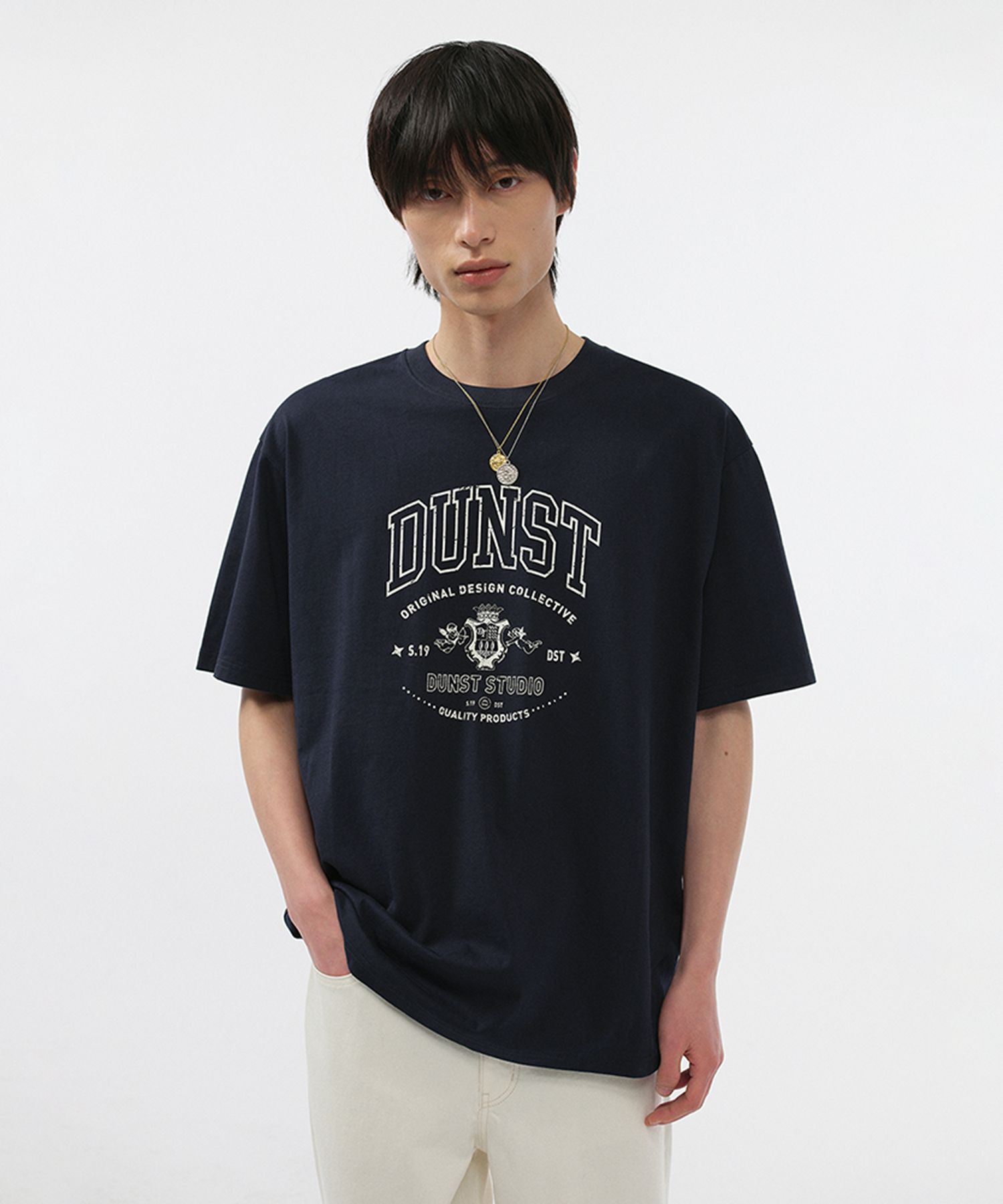 Dunst ♥ UNISEX CUPID ARCH LOGO T-SHIRT /追跡付 MUSINSA | DUNST CUPID ARCH LOGO T