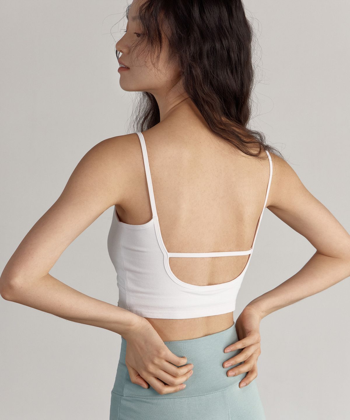 디야니(DHYANI) Sashi backpoint bra top (Snow White)