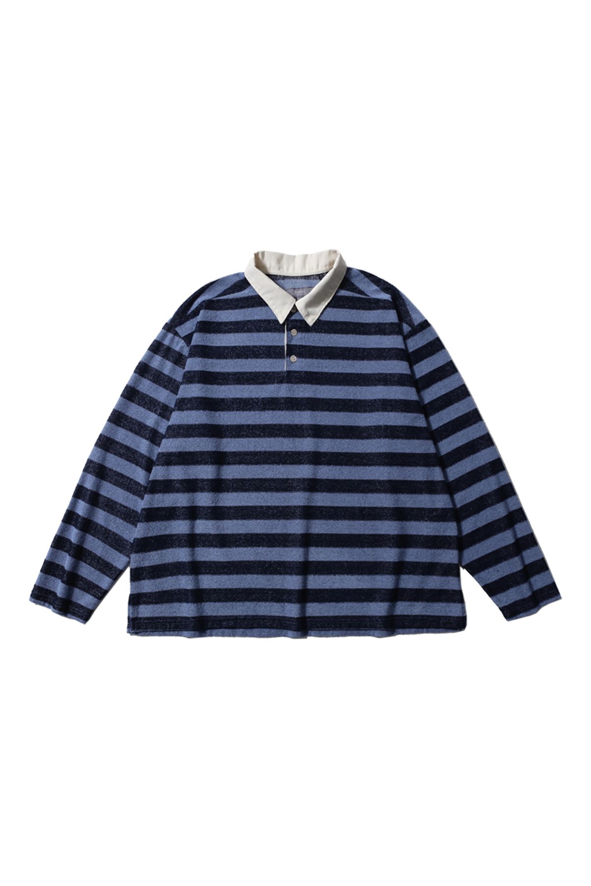 발루트(BALLUTE) BOUCLE STRIPE COLLAR T-SHIRTS (BLUE-NAVY)