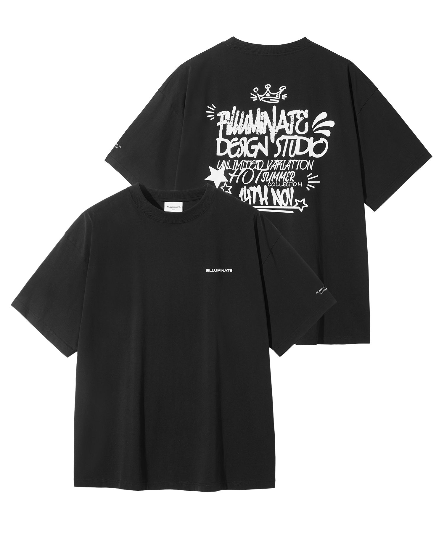 MUSINSA FILLUMINATE Tag Graffiti T-Shirt-Black