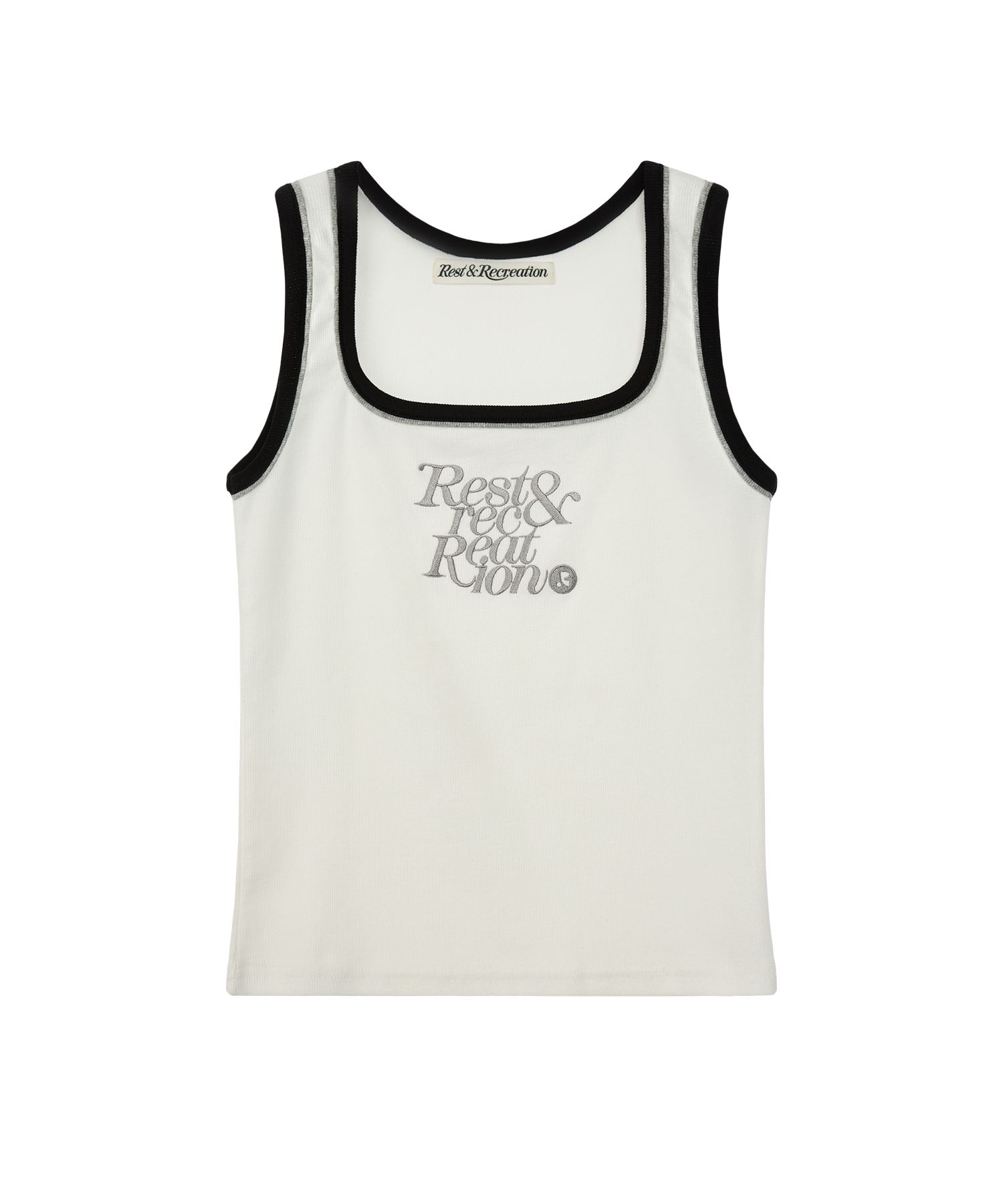 SQUARE NECK SLEEVELESS - NAVY - rest and recreation