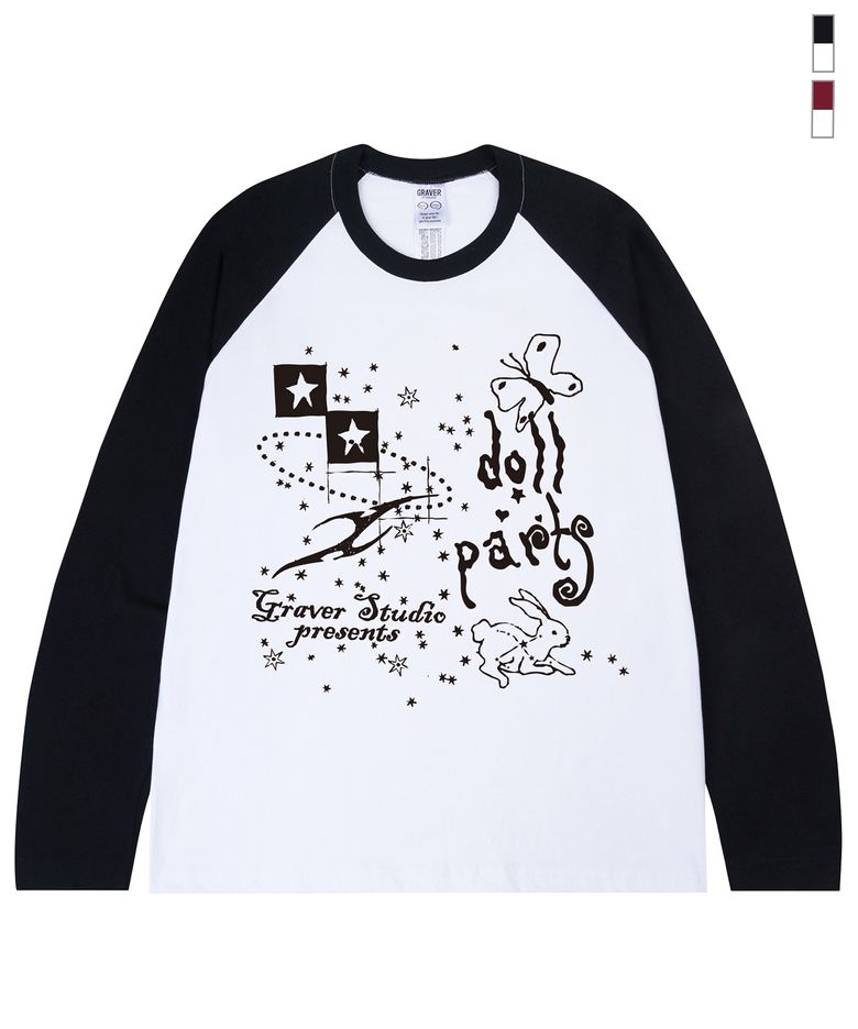 [UNISEX]DOLL PARTS 래글런 롱슬리브 티셔츠_2color