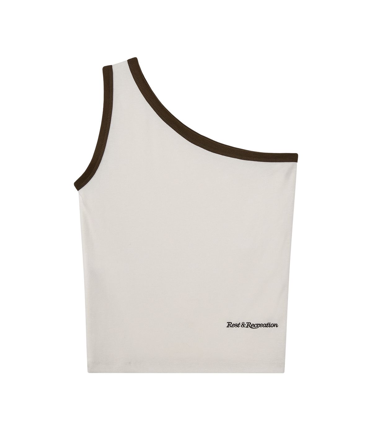 레스트앤레크레이션(REST&RECREATION) ONE SHOULDER SLEEVELESS - CREAM