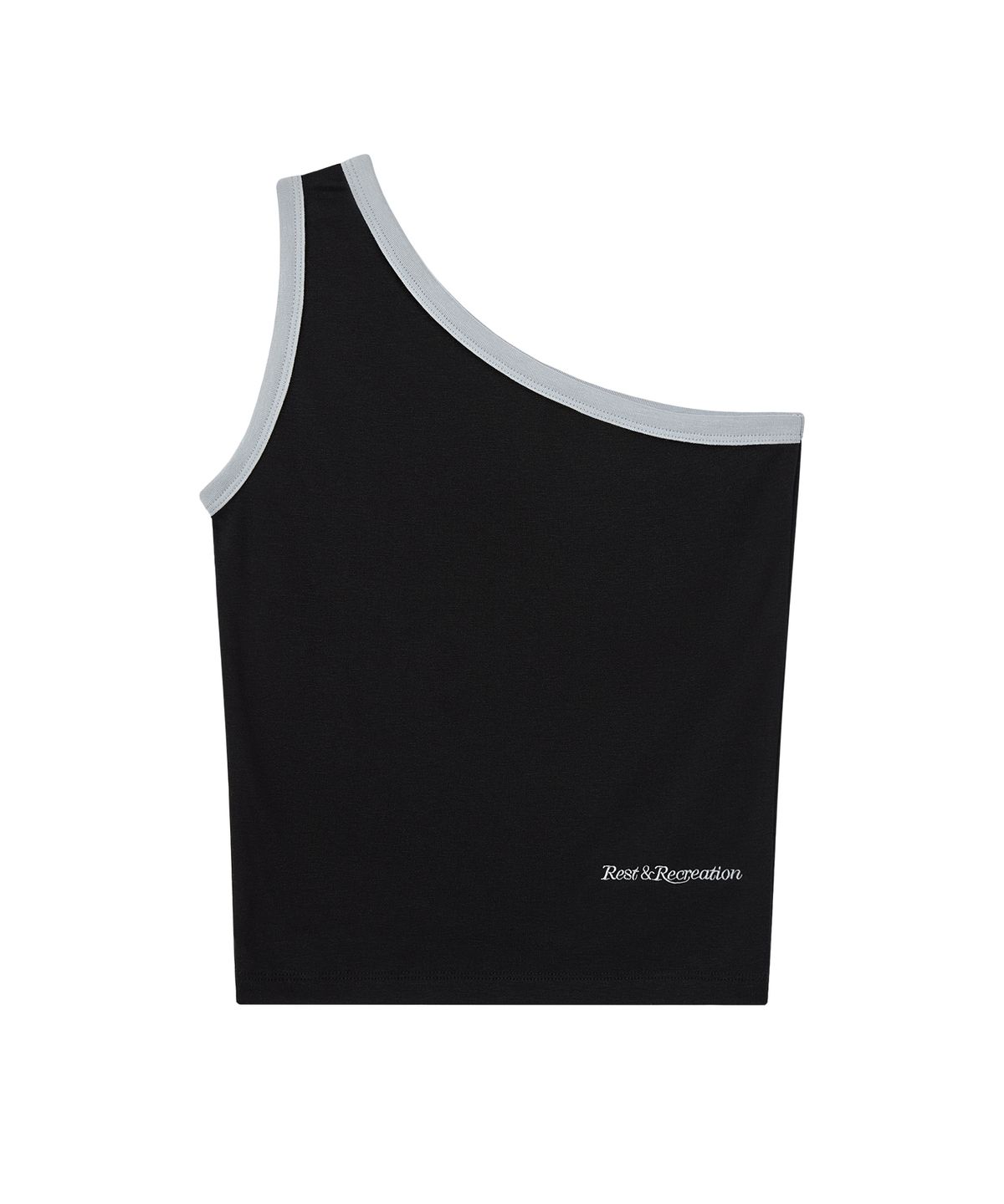 레스트앤레크레이션(REST&RECREATION) ONE SHOULDER SLEEVELESS - BLACK