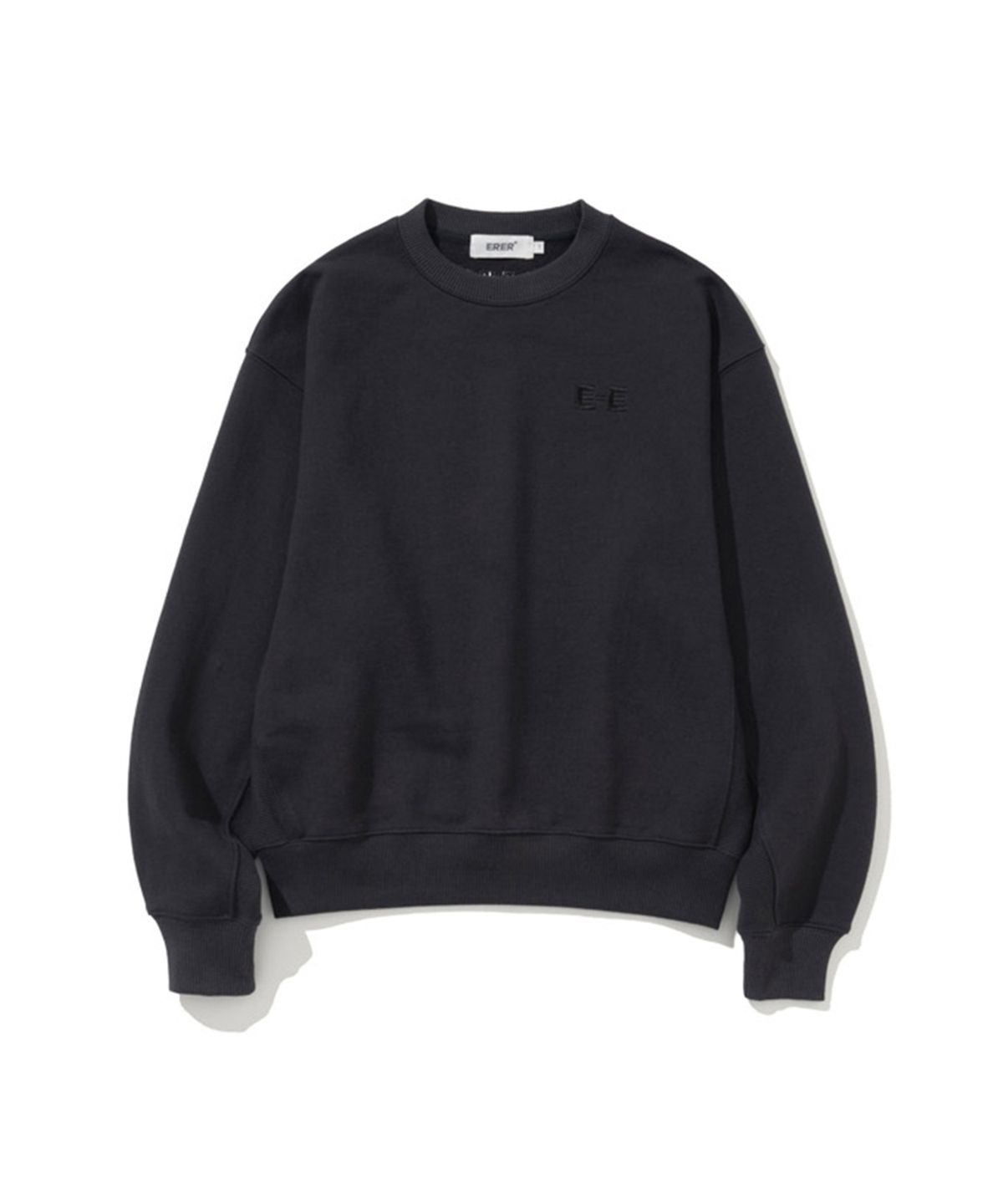 에르에르(ERER) Embroidered Detail Sweatshirt Charcoal