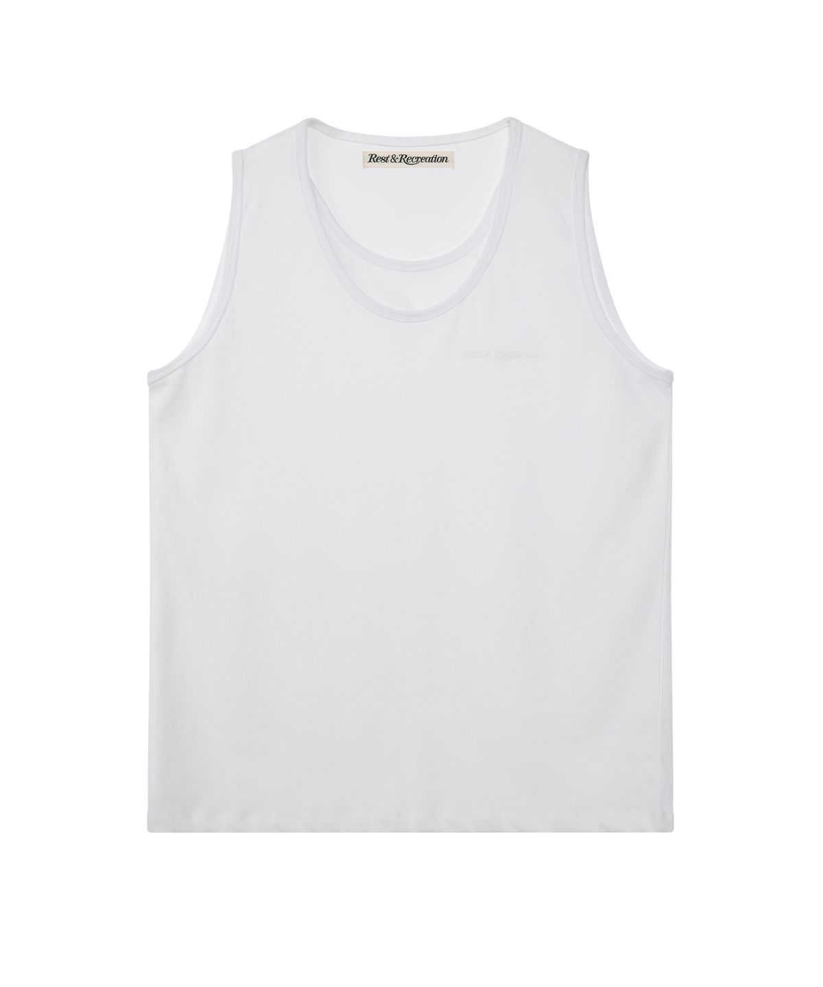 레스트앤레크레이션(REST&RECREATION) LAYERED TANK TOP - WHITE