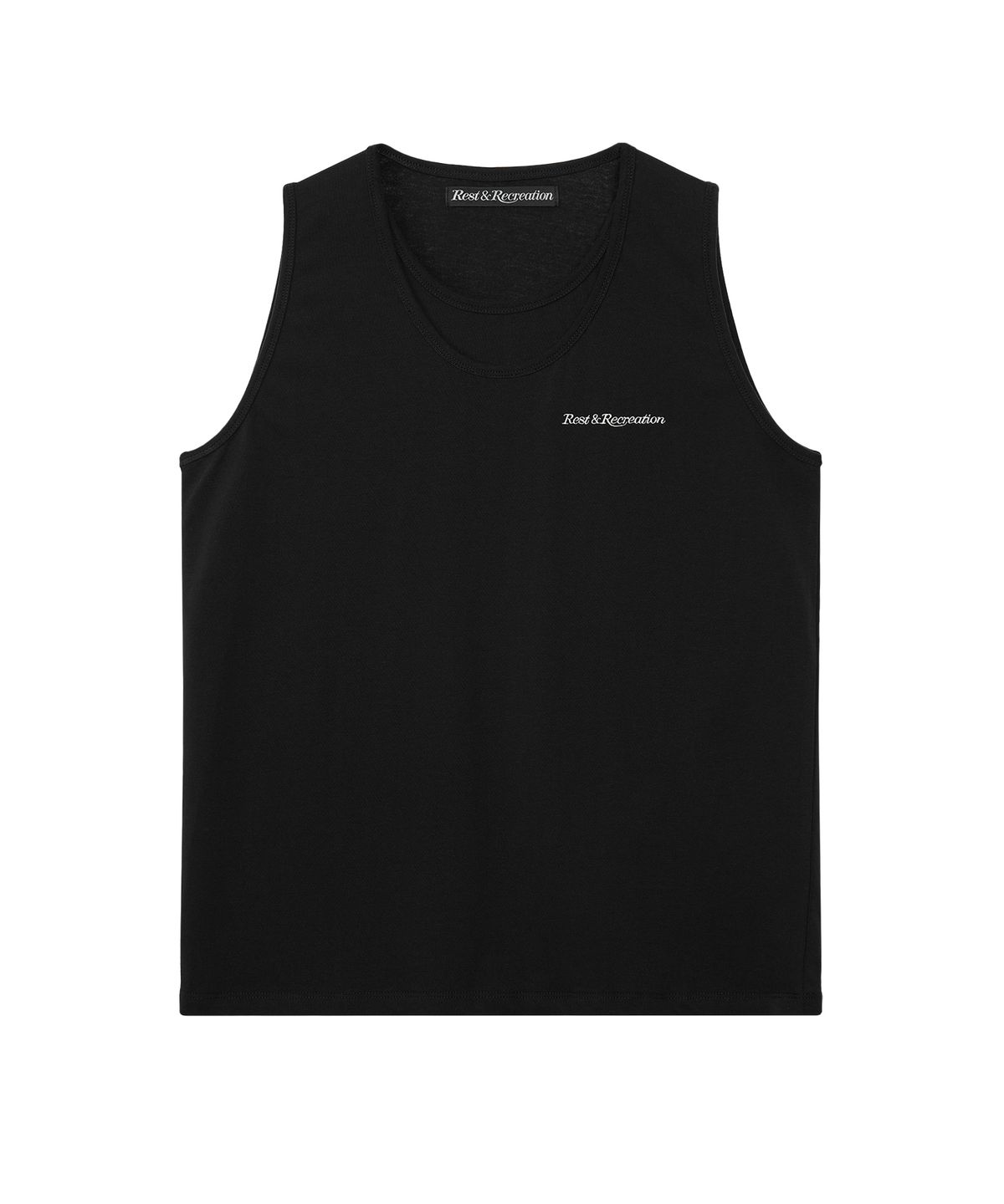 레스트앤레크레이션(REST&RECREATION) LAYERED TANK TOP - BLACK