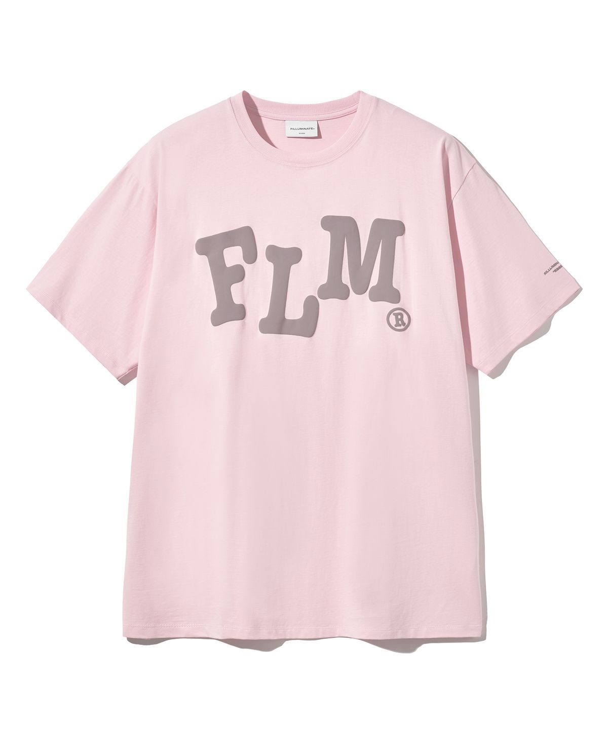 필루미네이트(FILLUMINATE) FLM 웨이비 로고 티셔츠-핑크