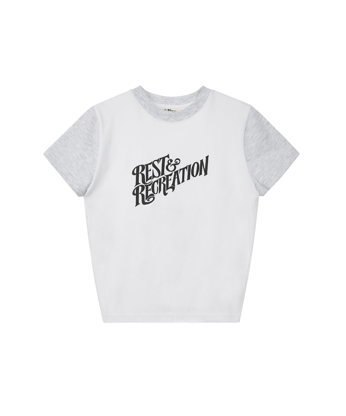 레스트앤레크레이션(REST&RECREATION) WAVE LOGO COLORATION T-SHIRT - WHITE