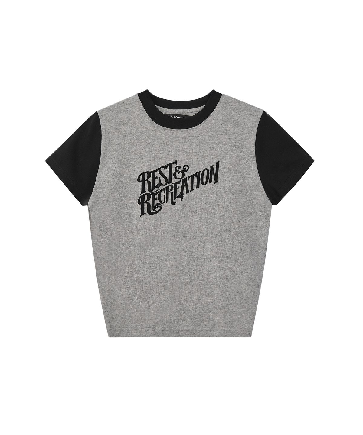 레스트앤레크레이션(REST&RECREATION) WAVE LOGO COLORATION T-SHIRT - GREY