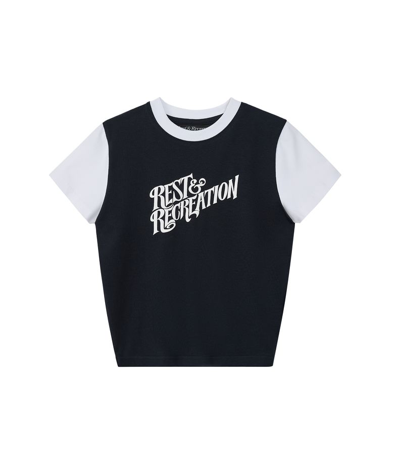WAVE LOGO COLORATION T-SHIRT - NAVY