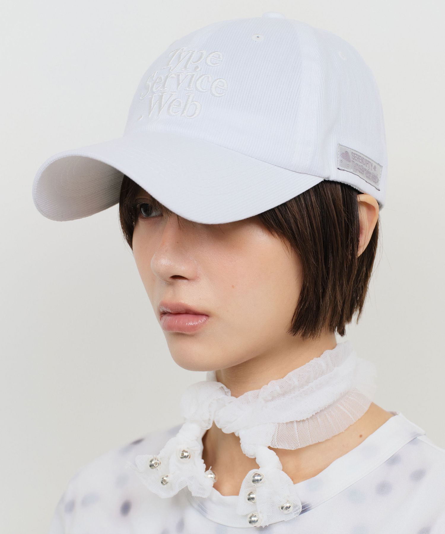 ●typeservice● Typeservice Web Stripe Cap White OSTA40WHF MUSINSA | TYPESERVICE Typeservice Web Stripe Cap [White]