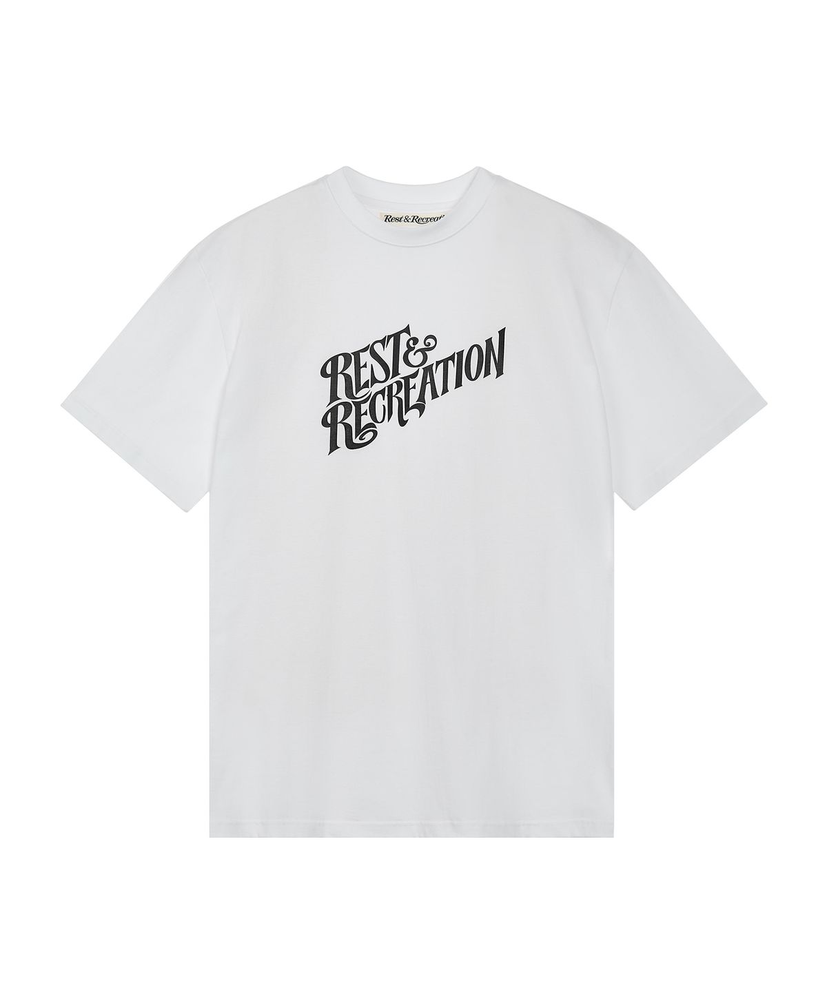 레스트앤레크레이션(REST&RECREATION) OVERSIZED WAVE LOGO T-SHIRT - WHITE