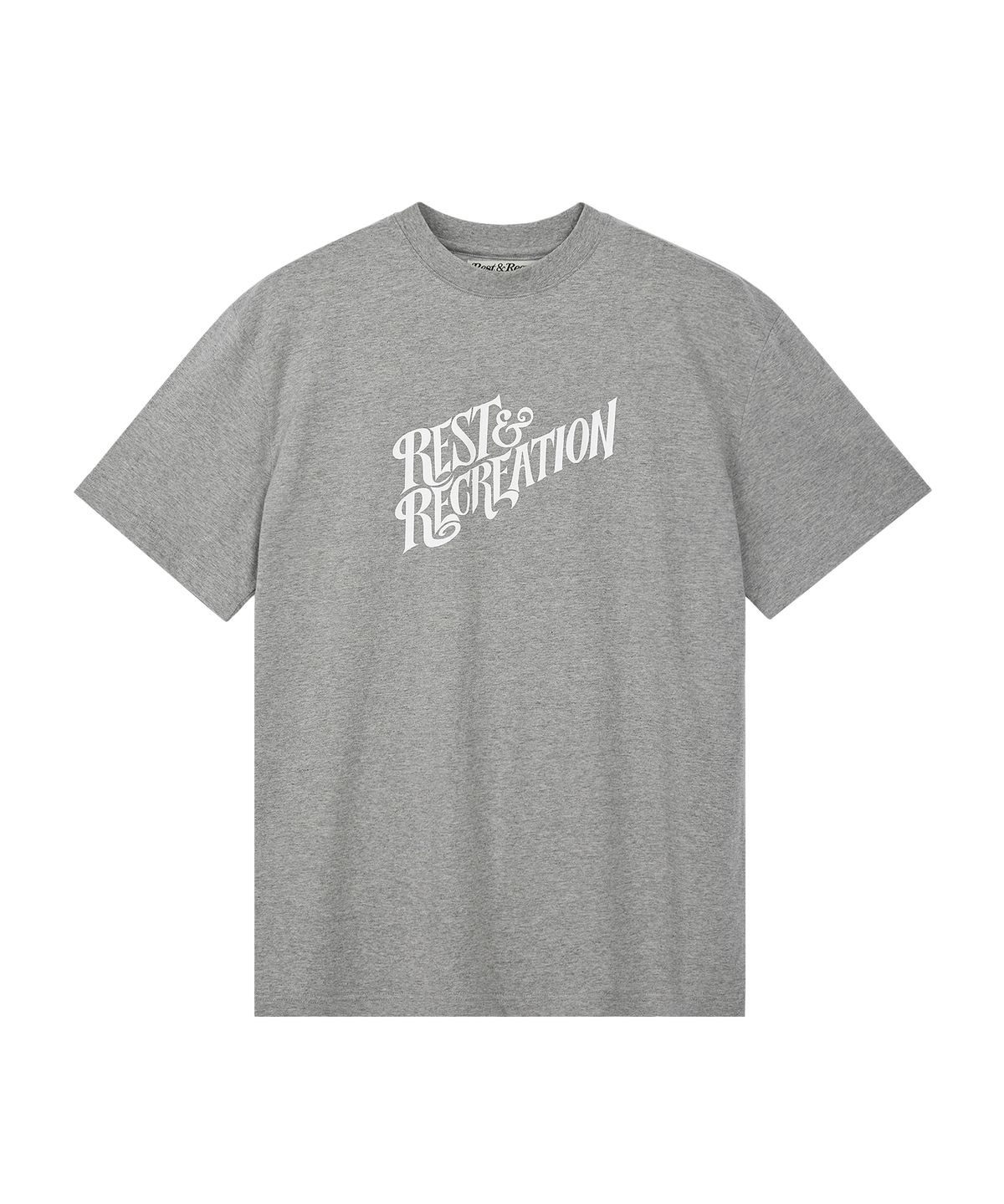 레스트앤레크레이션(REST&RECREATION) OVERSIZED WAVE LOGO T-SHIRT - GREY