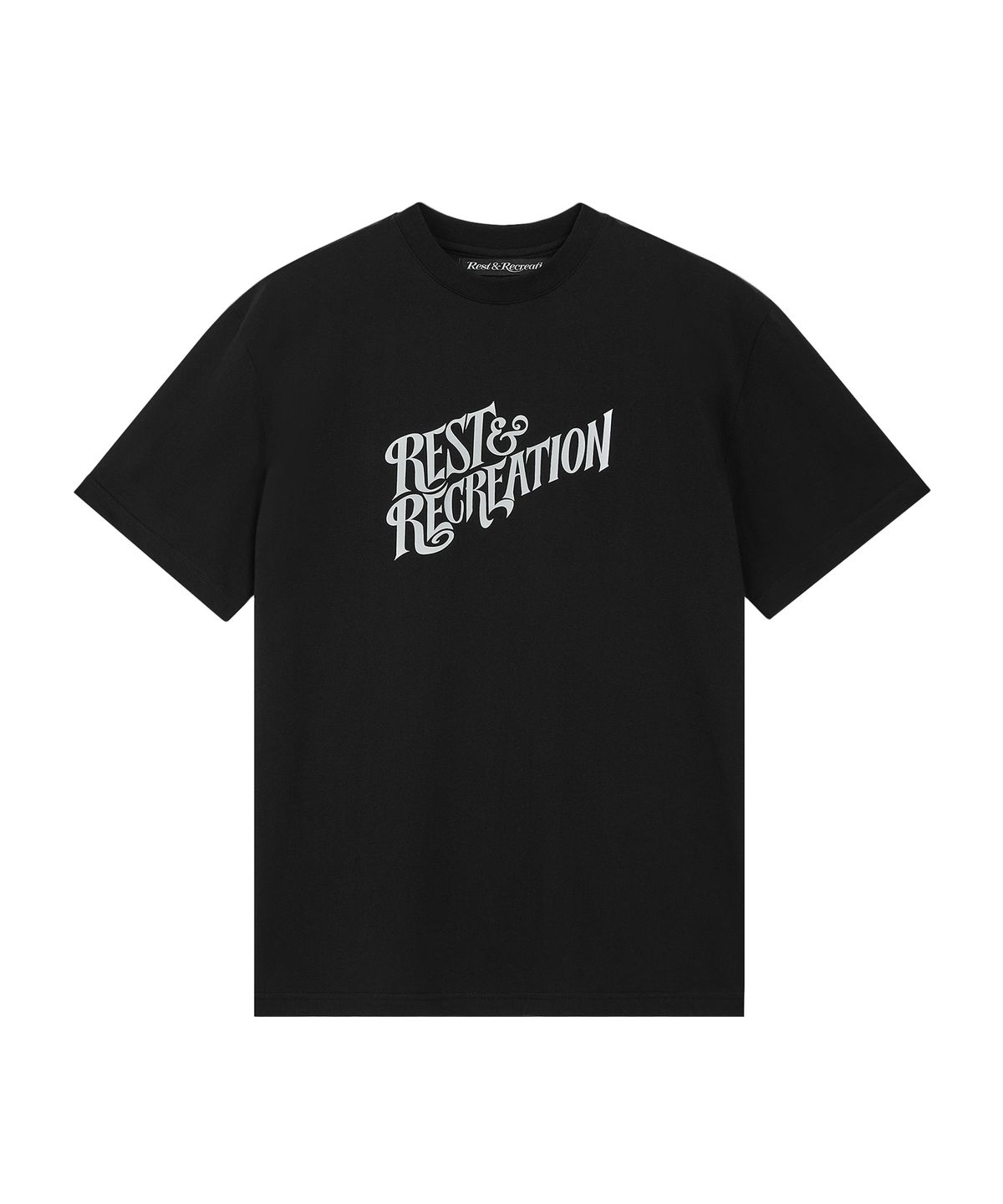 레스트앤레크레이션(REST&RECREATION) OVERSIZED WAVE LOGO T-SHIRT - BLACK
