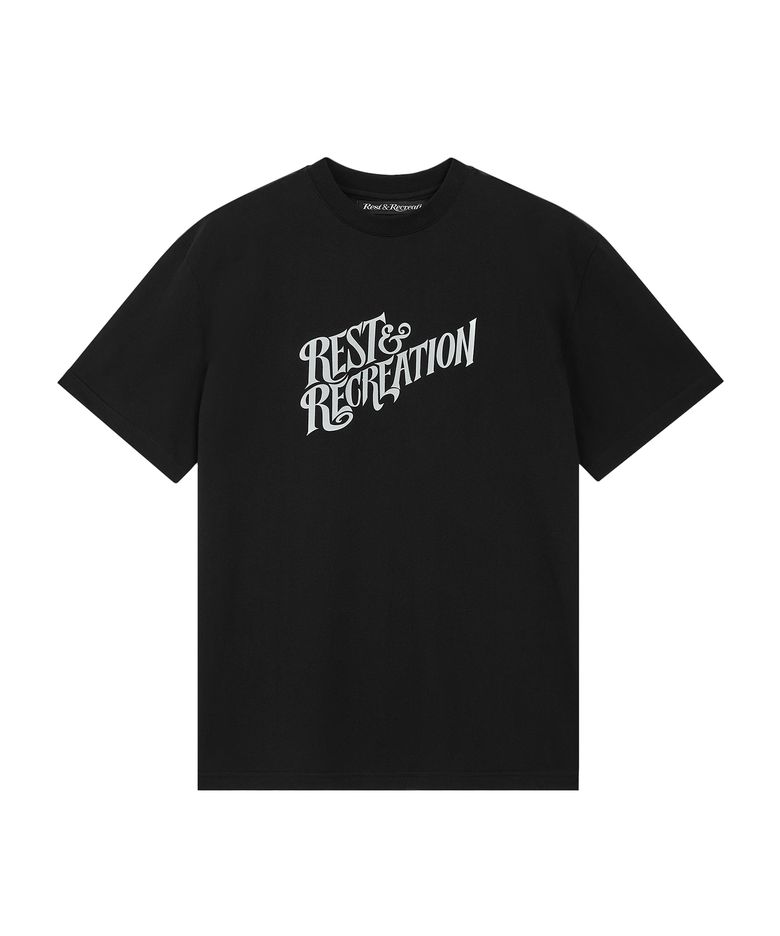 OVERSIZED WAVE LOGO T-SHIRT - BLACK