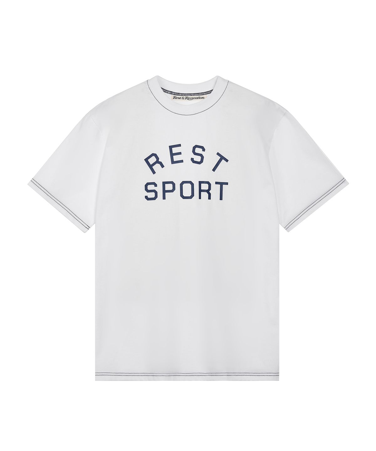 레스트앤레크레이션(REST&RECREATION) RS LOGO STITCH T-SHIRT - WHITE