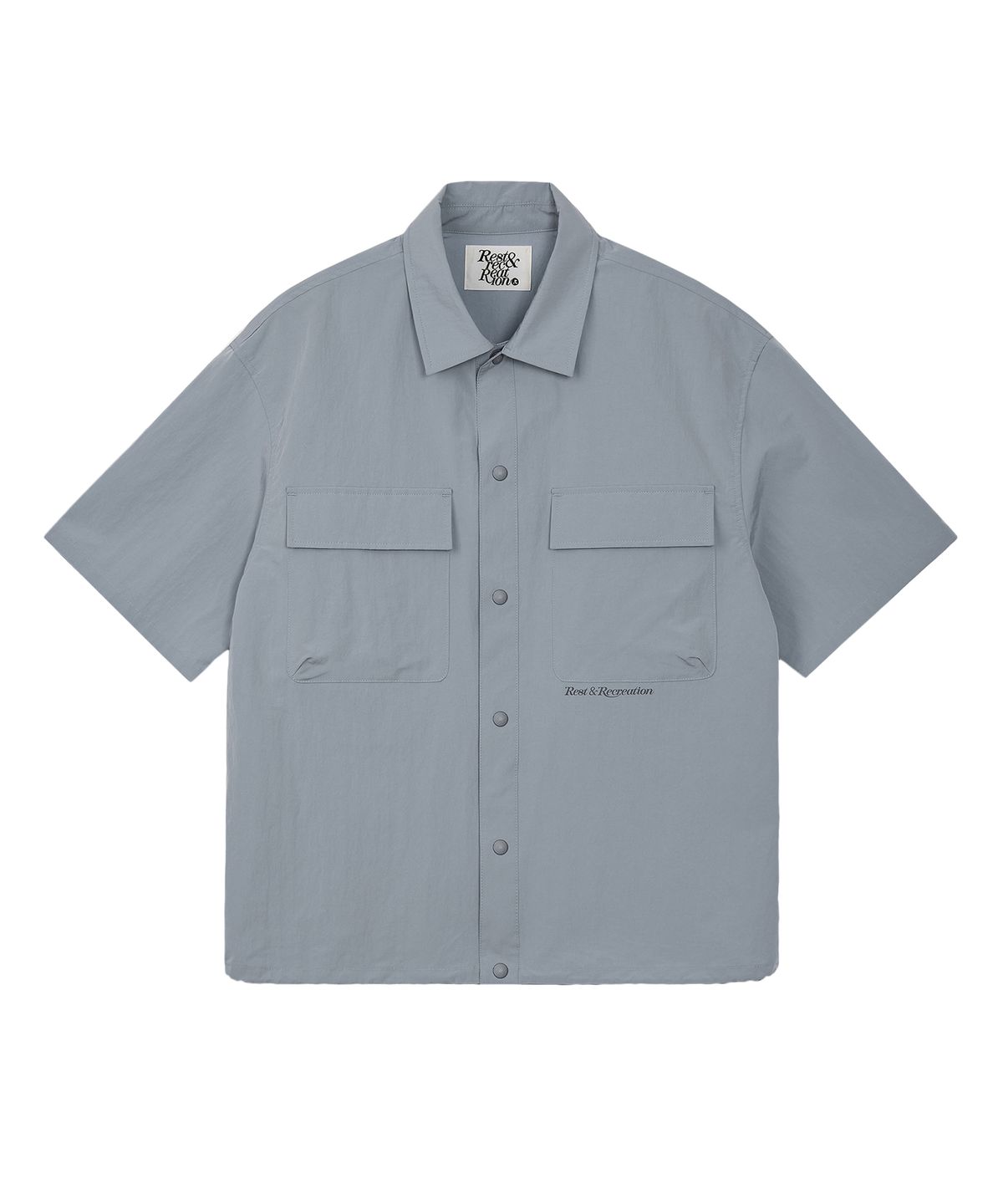 레스트앤레크레이션(REST&RECREATION) NYLON HALF SHIRT - SKY BLUE