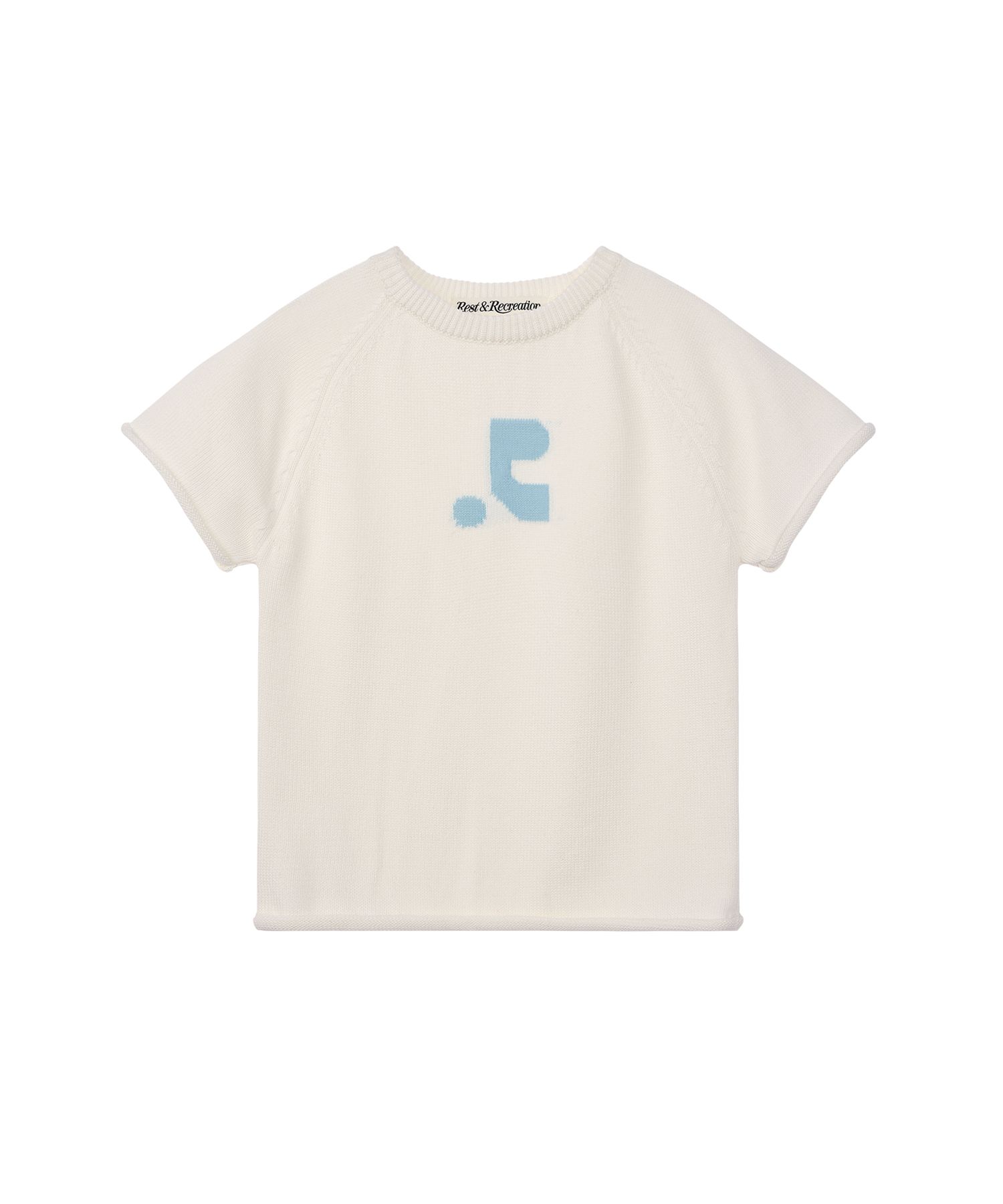 MUSINSA | REST&RECREATION JACQUARD KNIT TOP - WHITE