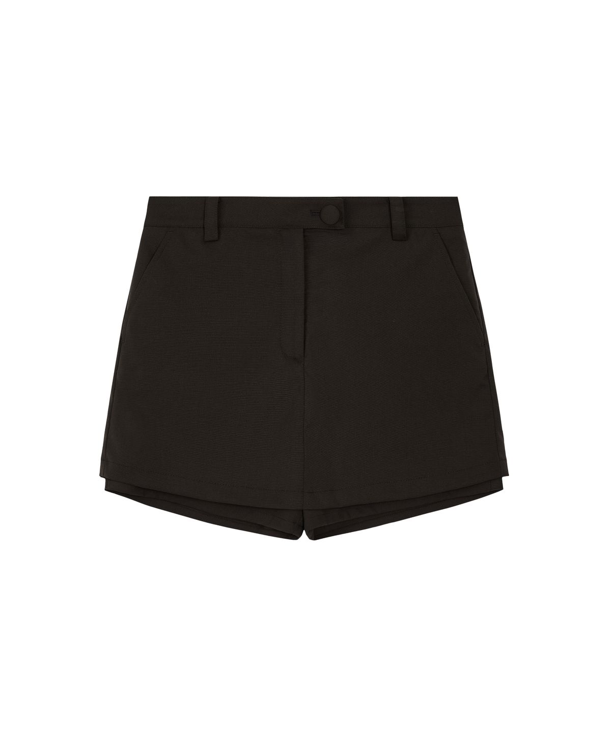레스트앤레크레이션(REST&RECREATION) LOW RISE BUTTON SKORT - BROWN