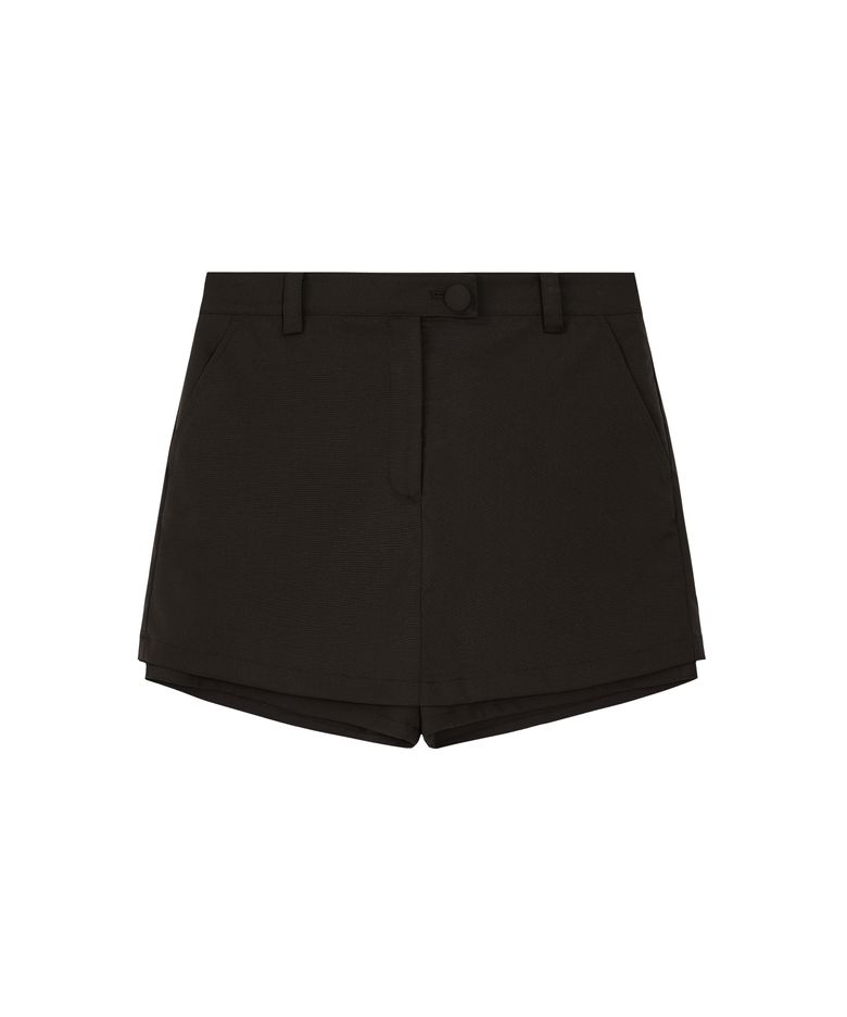LOW RISE BUTTON SKORT - BROWN