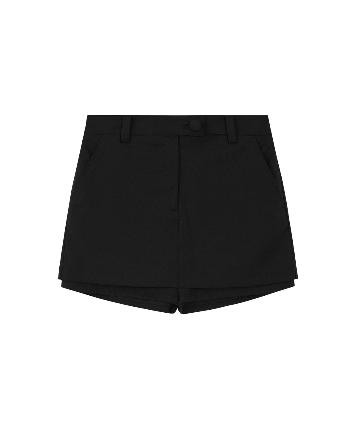 레스트앤레크레이션(REST&RECREATION) LOW RISE BUTTON SKORT - BLACK