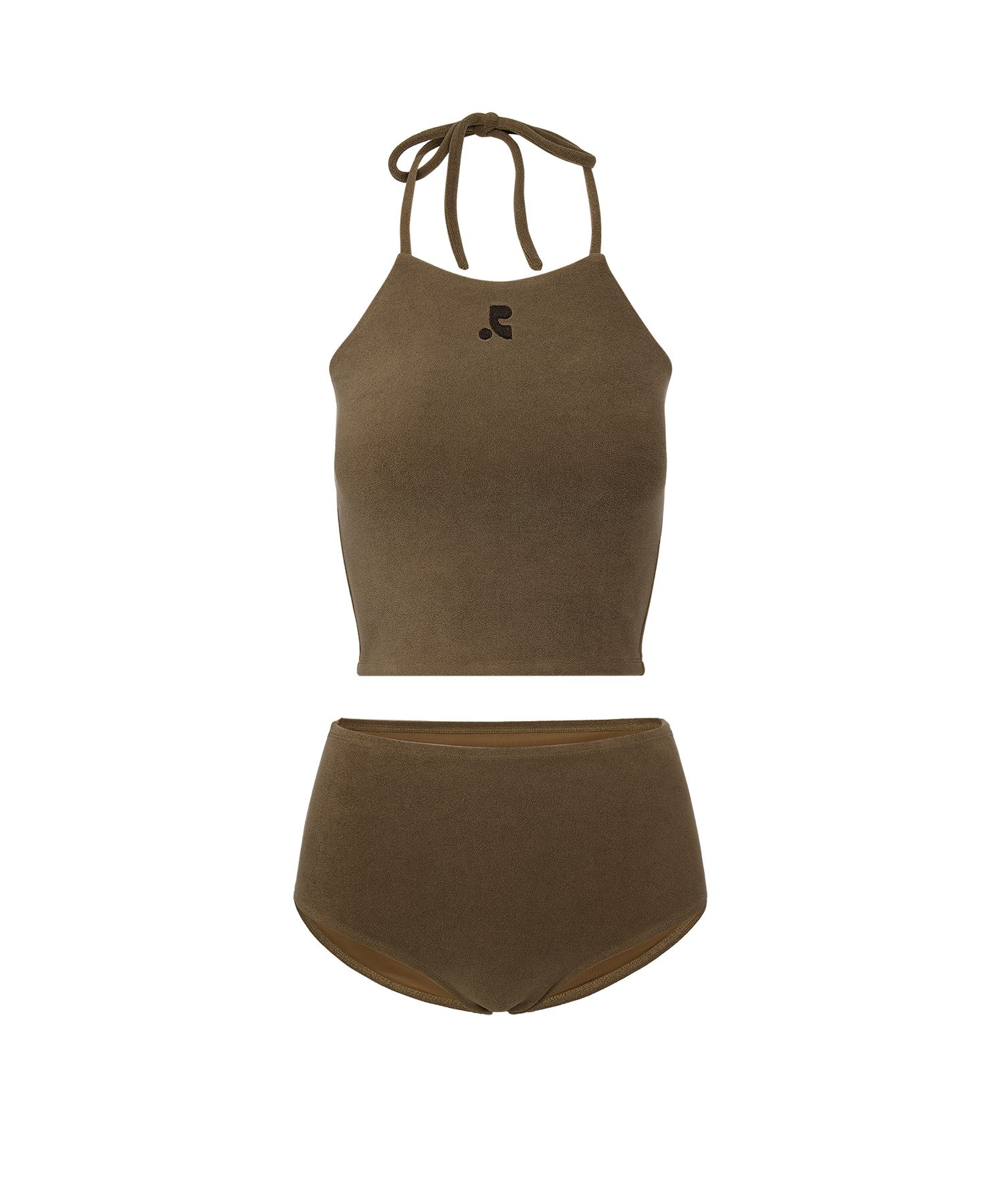 【REST&RECREATION】TERRY HALTER NECK BIKINI ビキニ MUSINSA | REST&RECREATION TERRY HALTER NECK BIKINI - PINK