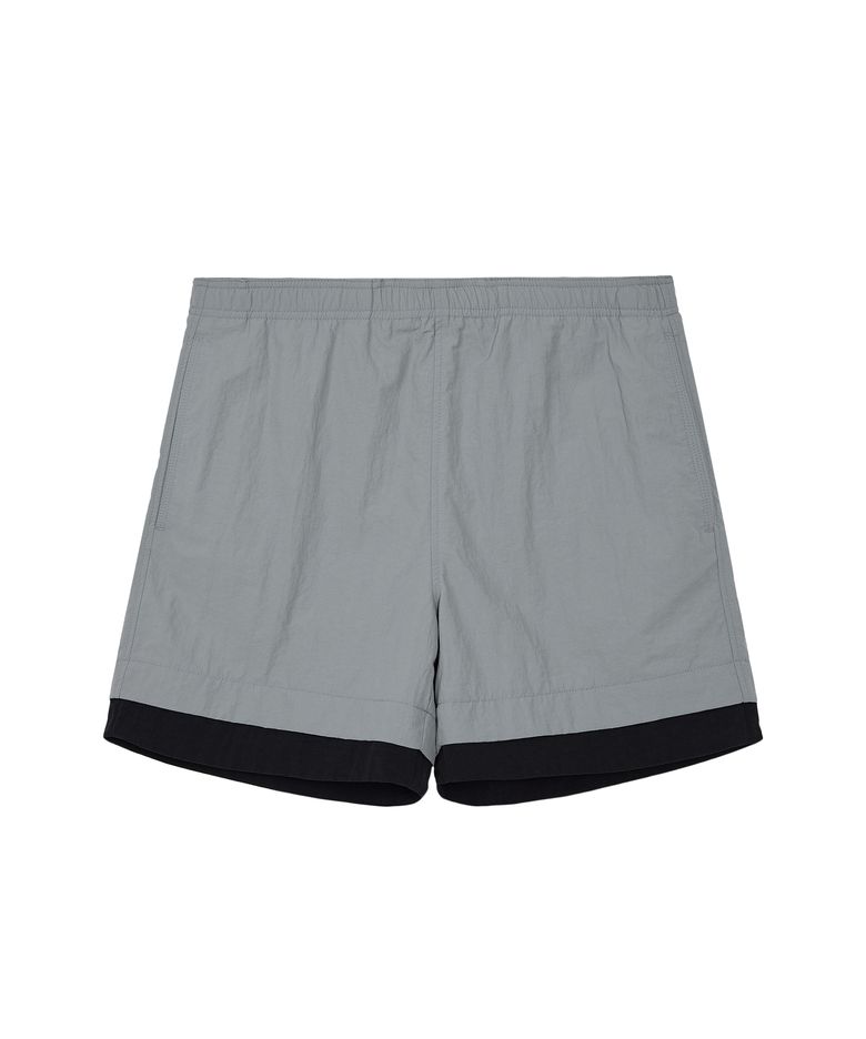 LAYERED SWIM SHORTS - GREY