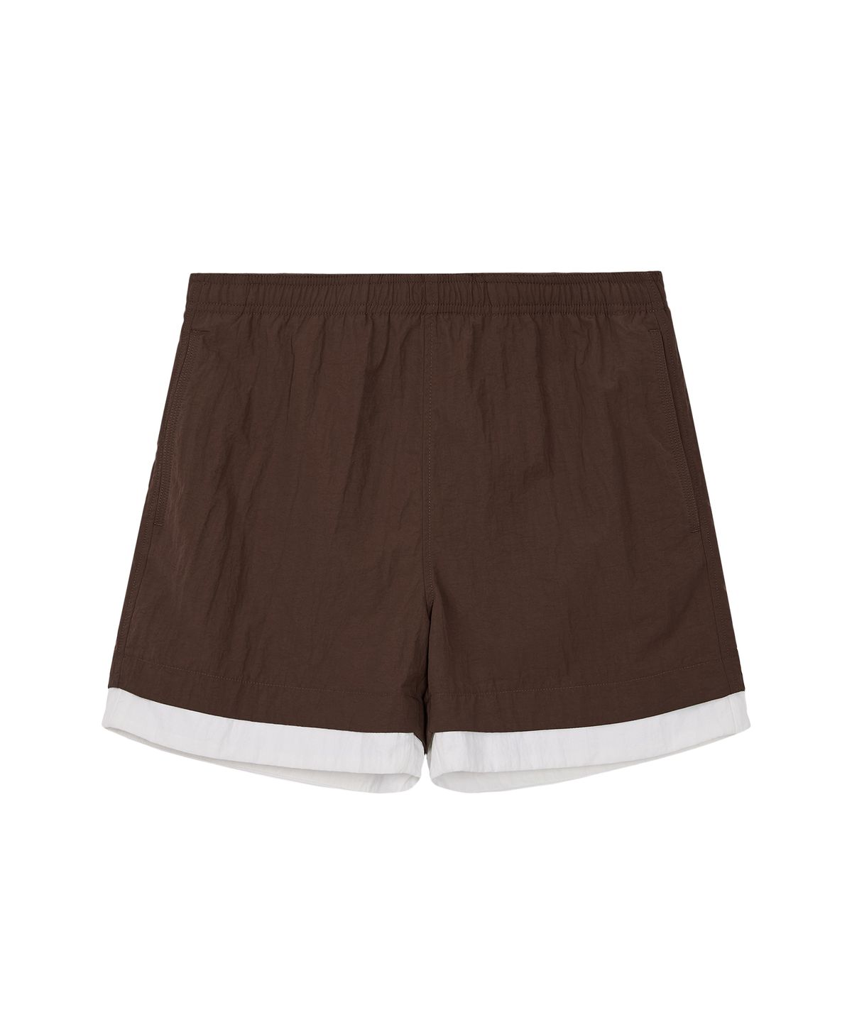 레스트앤레크레이션(REST&RECREATION) LAYERED SWIM SHORTS - BROWN