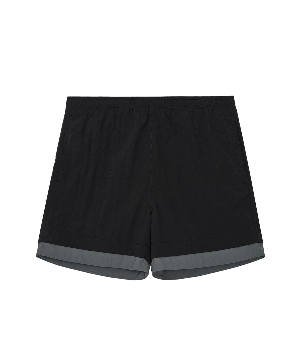 레스트앤레크레이션(REST&RECREATION) LAYERED SWIM SHORTS - BLACK