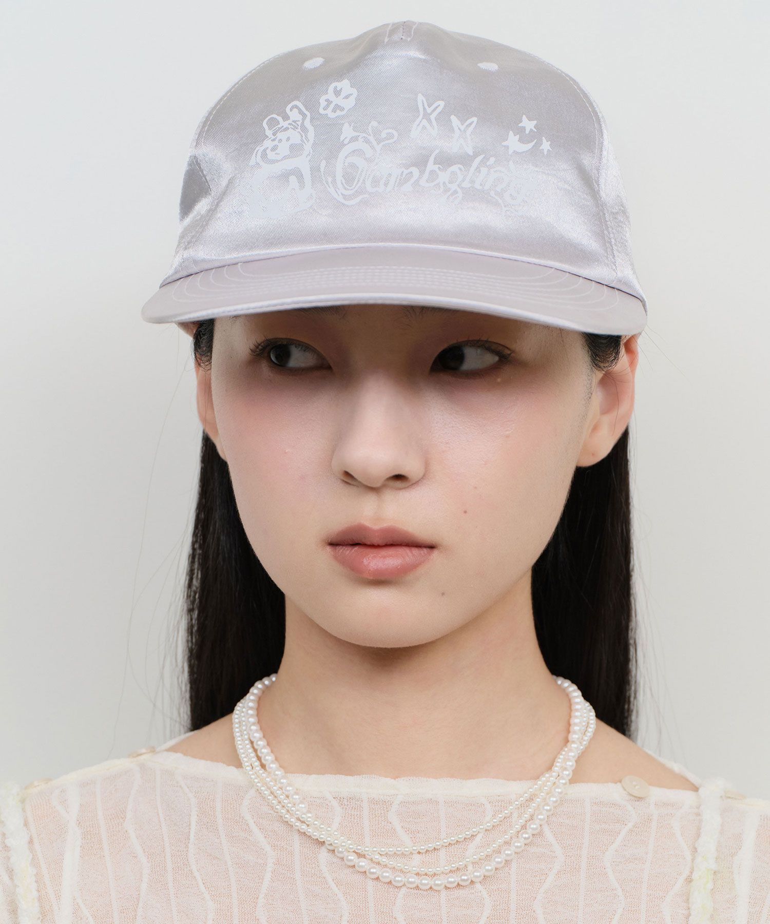 ◆typeservice◆ Gamboling Satin Cap Silver MUSINSA | TYPESERVICE Gamboling Satin Cap [Silver]