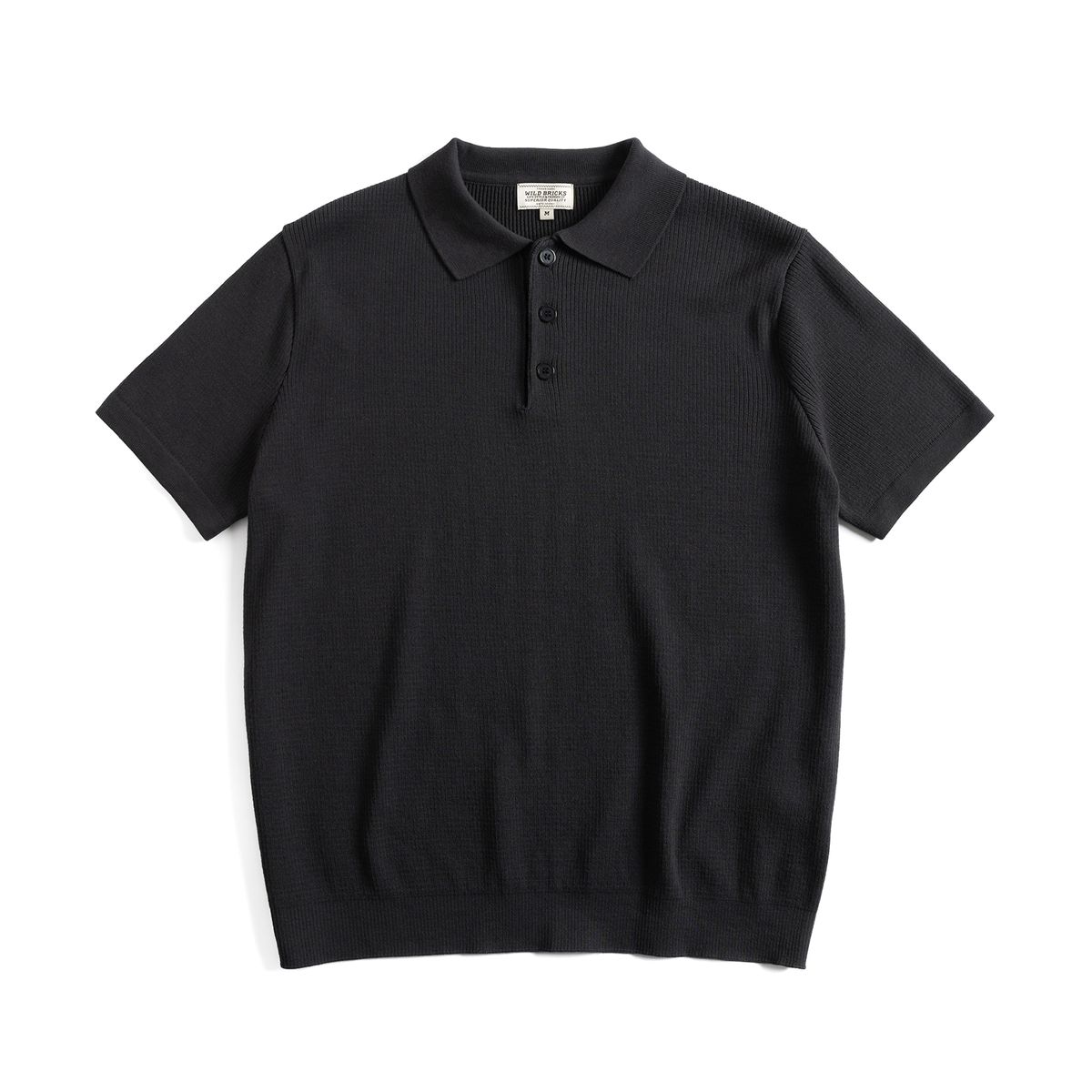 와일드 브릭스(WILD BRICKS) W23 KNITTED POLO SHIRT (ash black)