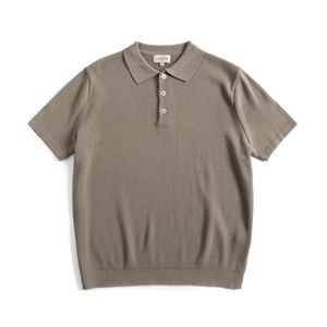 W23 KNITTED POLO SHIRT (sand beige)