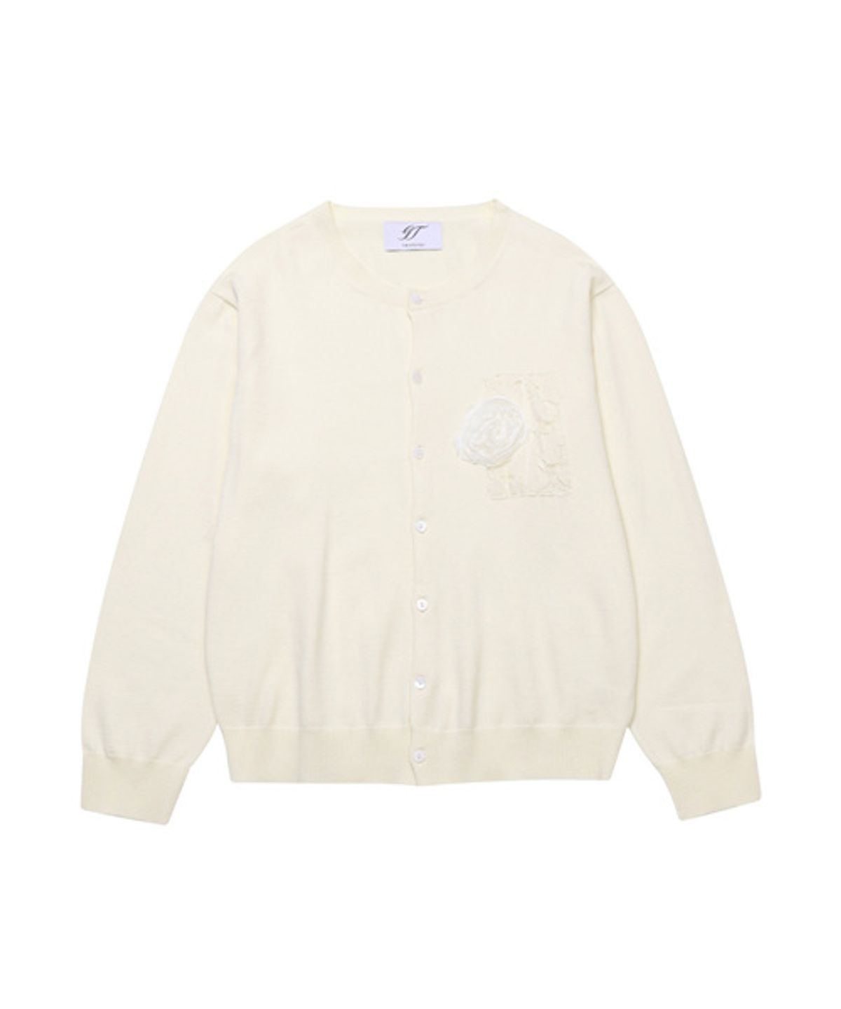 그레이티스트(THE GREATEST) Rose Patch Cardigan Ivory