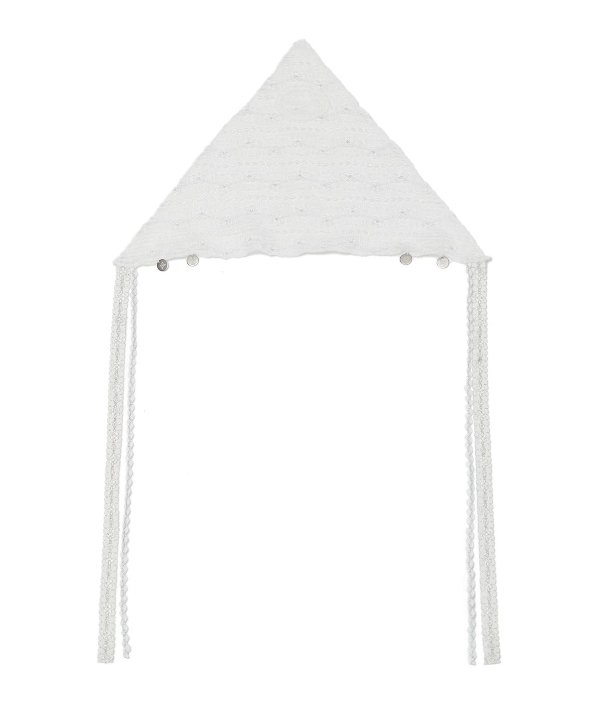 타입서비스(TYPESERVICE) Strap Detail Hair Scarf [White]