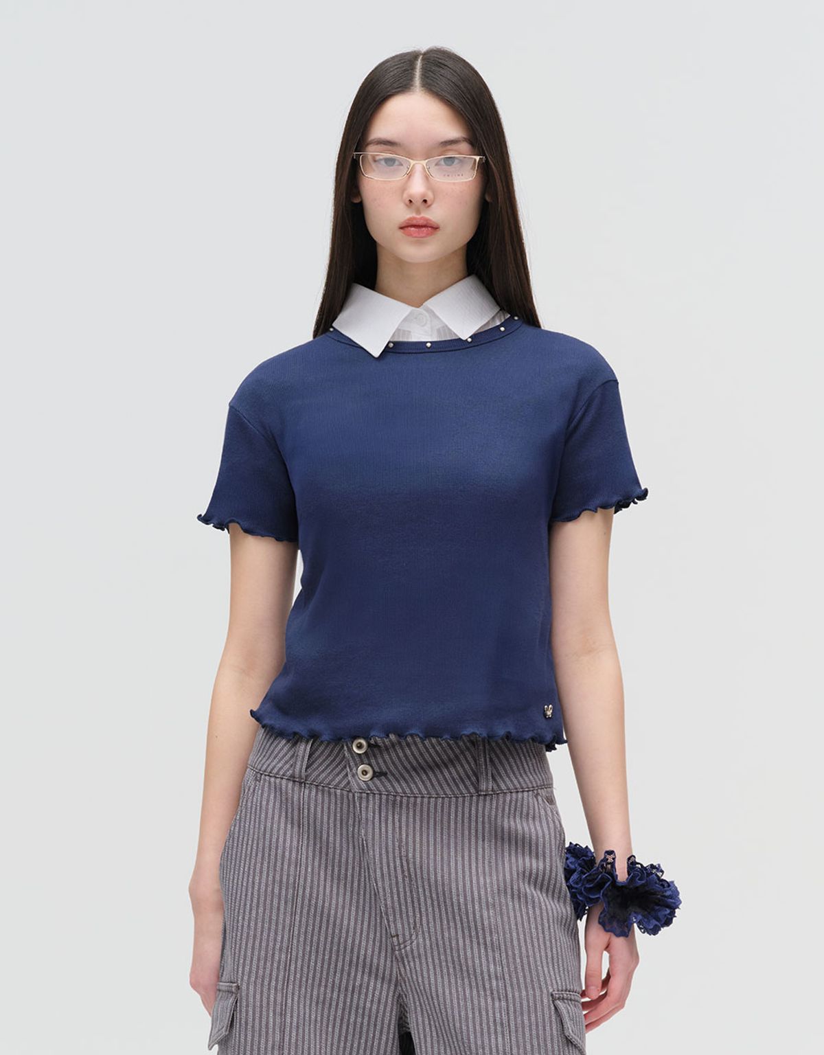 엠엠더블유(MMW) [MMW] LETTUCE EDGE HF-T (AUTHENTIC NAVY)