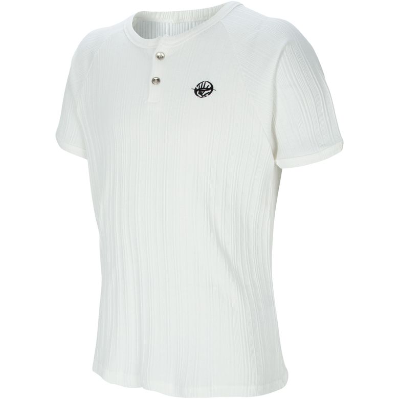 henley neck raglan short sleeve [white]