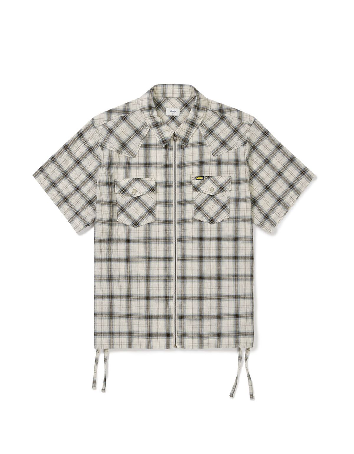 엠엠엘지(MMLG) [Mmlg] DAY WRINKLED HF SHIRT (IVORY)