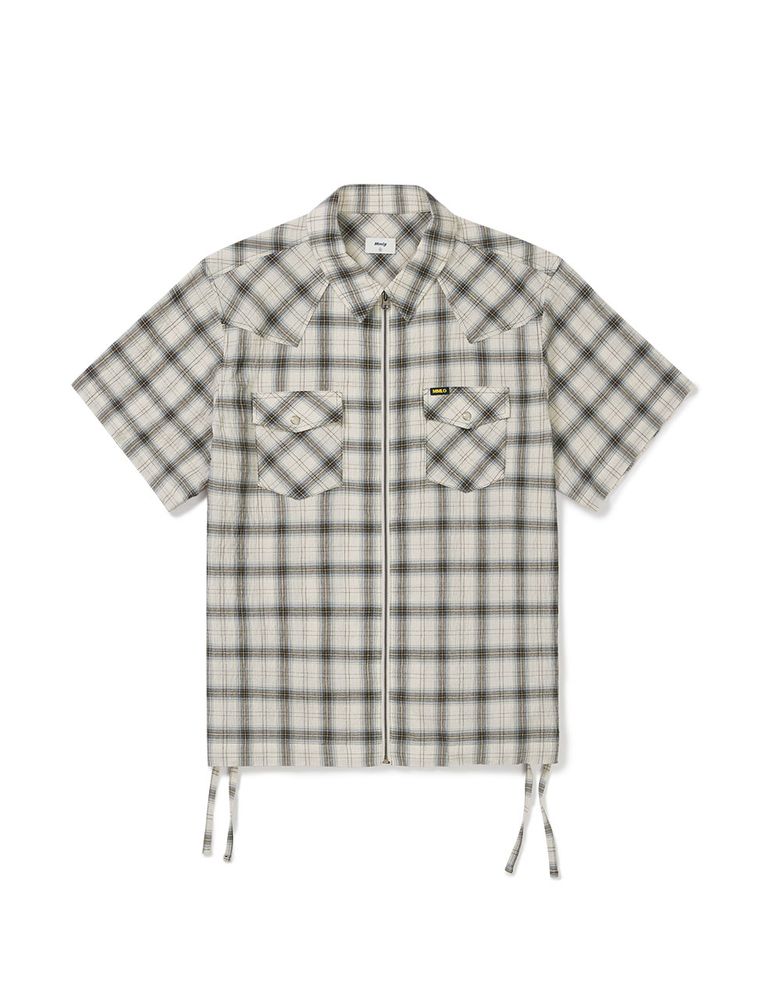 [Mmlg] DAY WRINKLED HF SHIRT (IVORY)