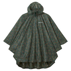 프린트 트레킹 레인 판초 DARK GREEN JBWIXUJA052