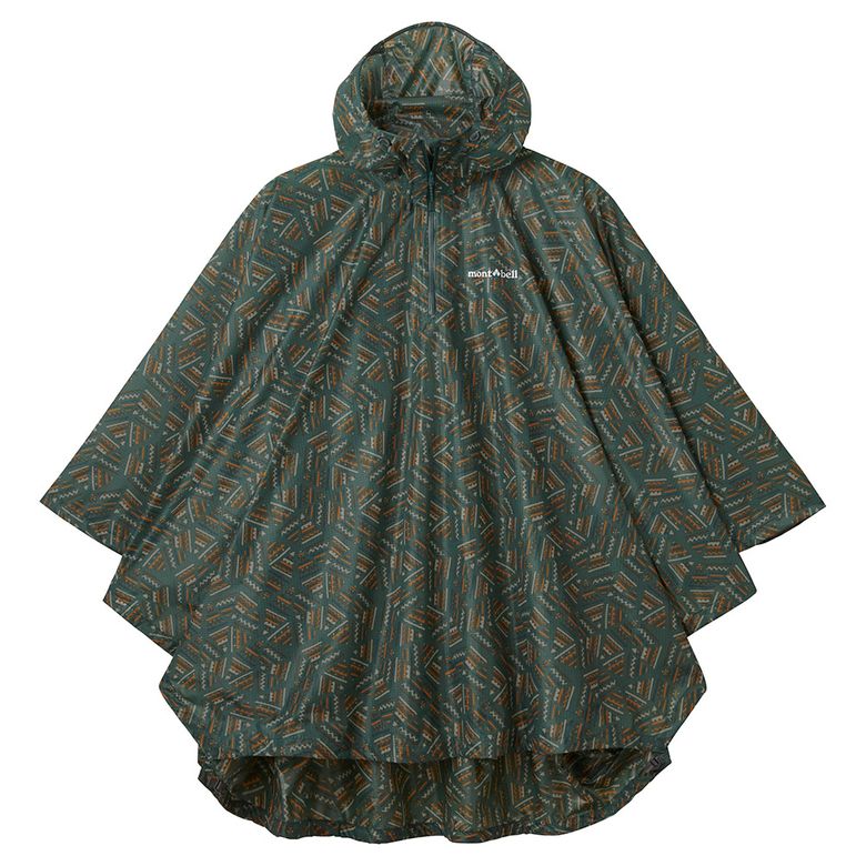 프린트 트레킹 레인 판초 DARK GREEN JBWIXUJA052
