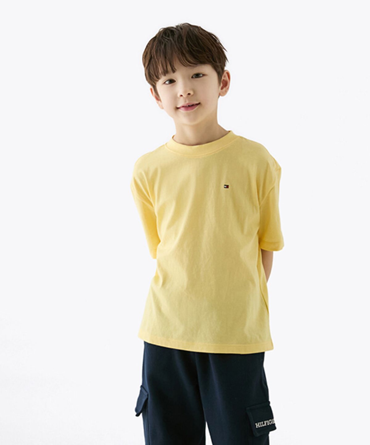 타미힐피거 키즈(TOMMY HILFIGER KIDS) 코튼 베이직 반팔 티셔츠