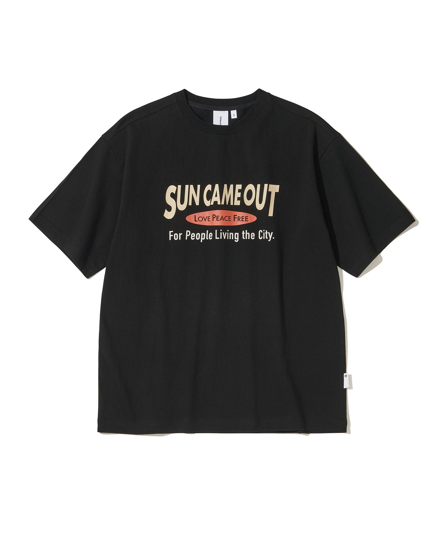 ★Urbandtype.★ Sun Out Lettering T-Shirt White UBEUTS007WH MUSINSA | URBANDTYPE Sun Out Lettering T-Shirt_Black