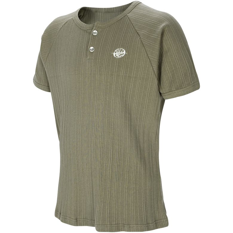 henley neck raglan short sleeve [khaki]