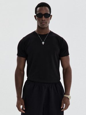 데일리 무지 머슬핏 티셔츠 [블랙]