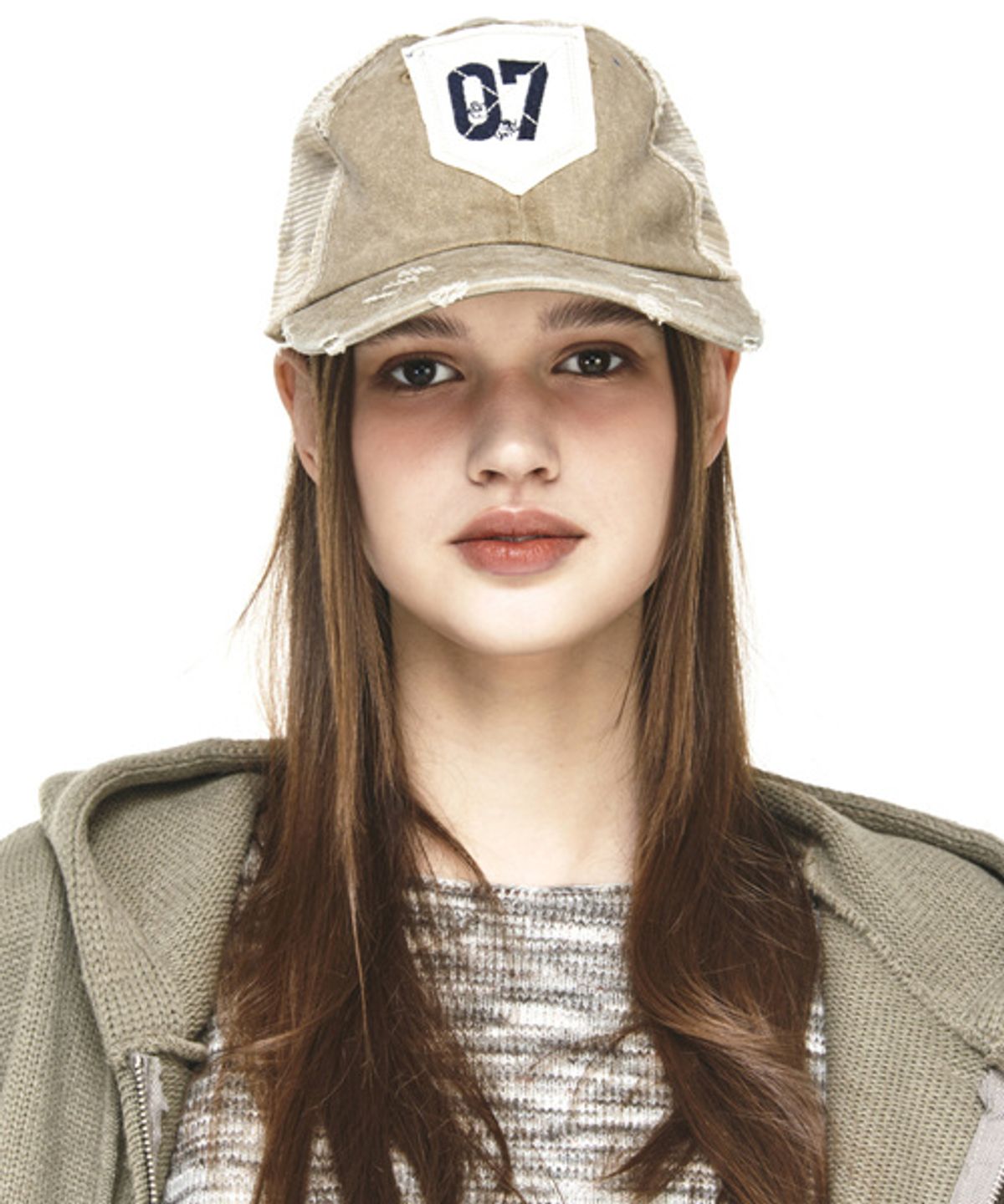 그레이티스트(THE GREATEST) Mesh Distressed Ballcap Brown